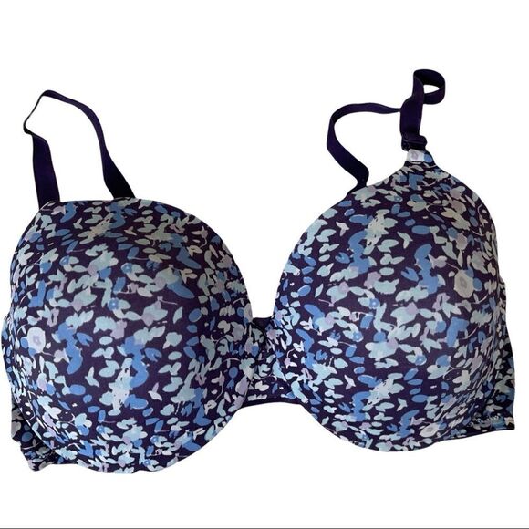 Warners Purple Floral This Is Not‎ A Bra Full-Coverage T-Shirt Bra 01593 - Picture 1 of 6
